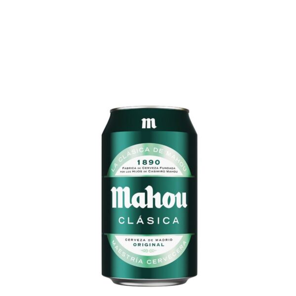 Cerveza lata Mahou 33cl (verde)