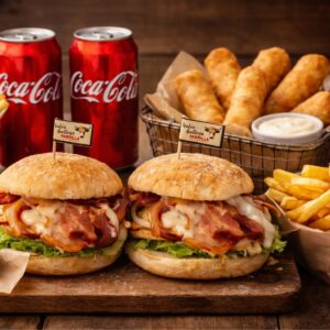 Packs Futbol 2 (2 hamburguesas + 2 patatas + 2 refrescos )