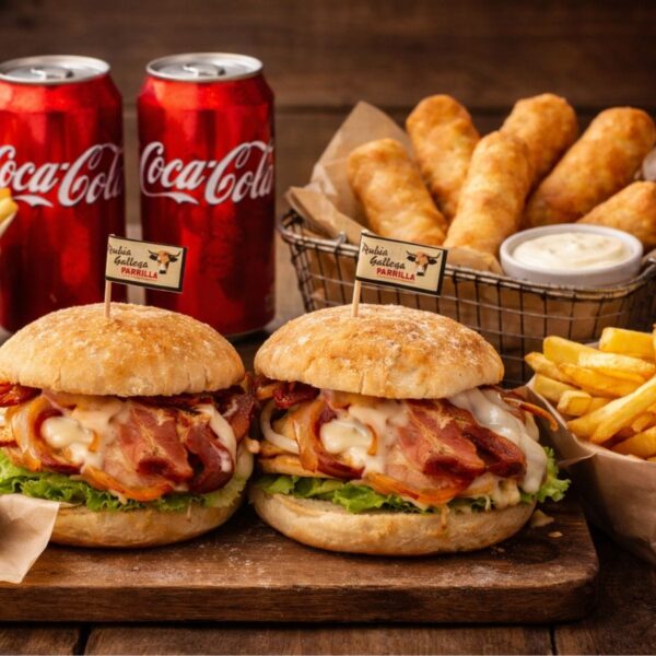 Packs Futbol 2 (2 hamburguesas + 2 patatas + 2 refrescos )