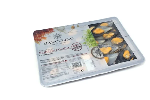 Mejillones cocidos envasados 1 kg