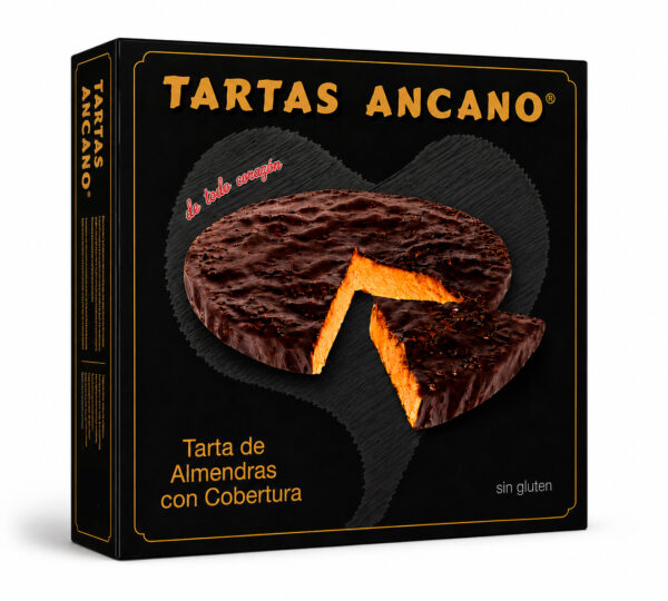 Tarta de almendras con chocolate Alcano. 635 g.