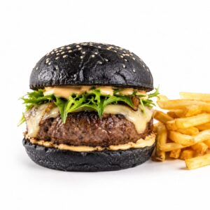 Hamburguesa Toro De La Dehesa ( 160gr de carne de toro) + Patatas Fritas