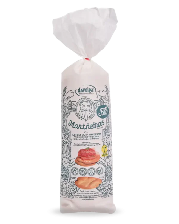 Galletas Mariñeiras Daveiga con aceite de oliva virgen extra. 180 g.